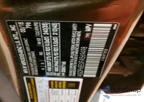 2015 Mercedes-Benz Gl 450 4Matic из США, поврежденный, VIN 4JGDF6EE0FA569498